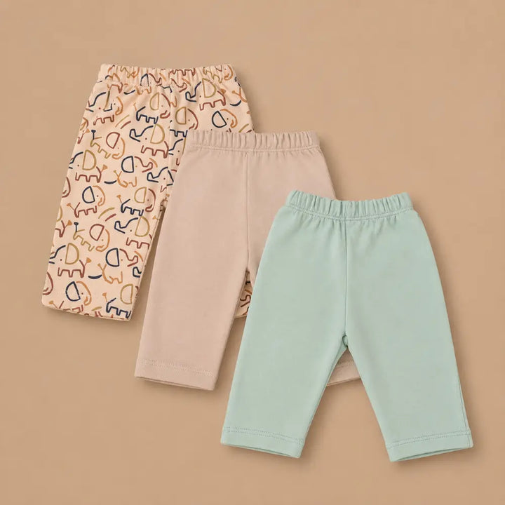 Prekies Cotton Pyjamas Elephant Print - Multi (Set of 3)