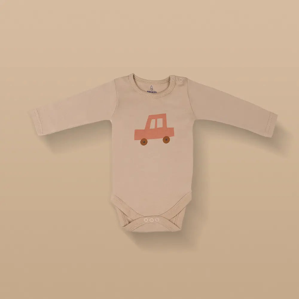 Prekies Cotton Onesies Car Print - Multi (Set of 3)