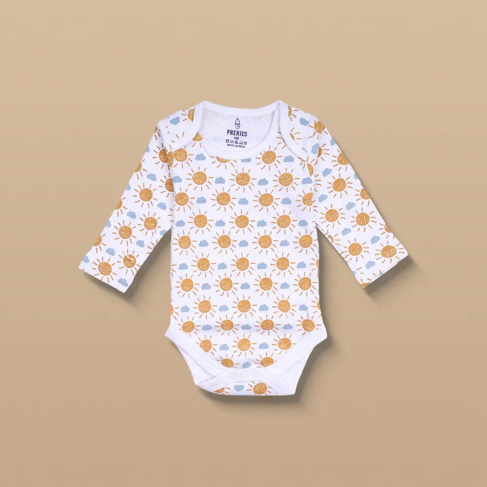 Prekies Cotton Onesies Rainbow Print - Multi (Set of 3)