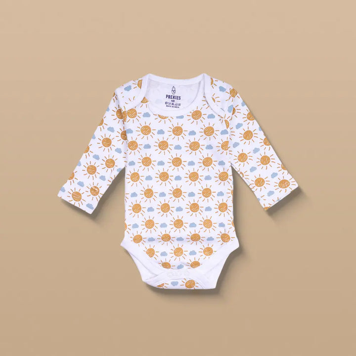Prekies Cotton Onesies Rainbow Print - Multi (Set of 3)