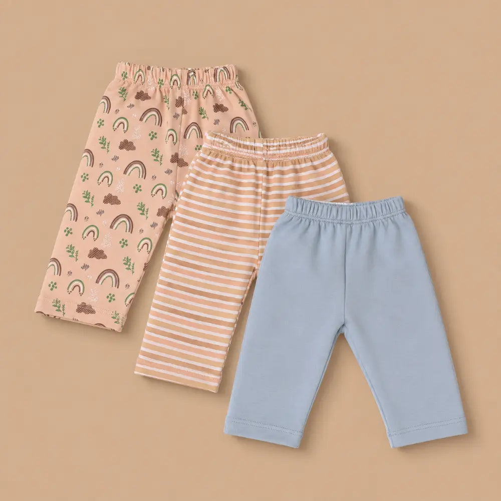 Prekies Cotton Pyjamas Rainbow Print - Multi (Set of 3)