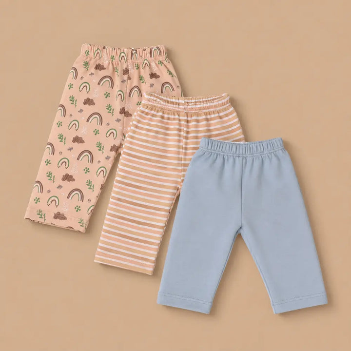 Prekies Cotton Pyjamas Rainbow Print - Multi (Set of 3)
