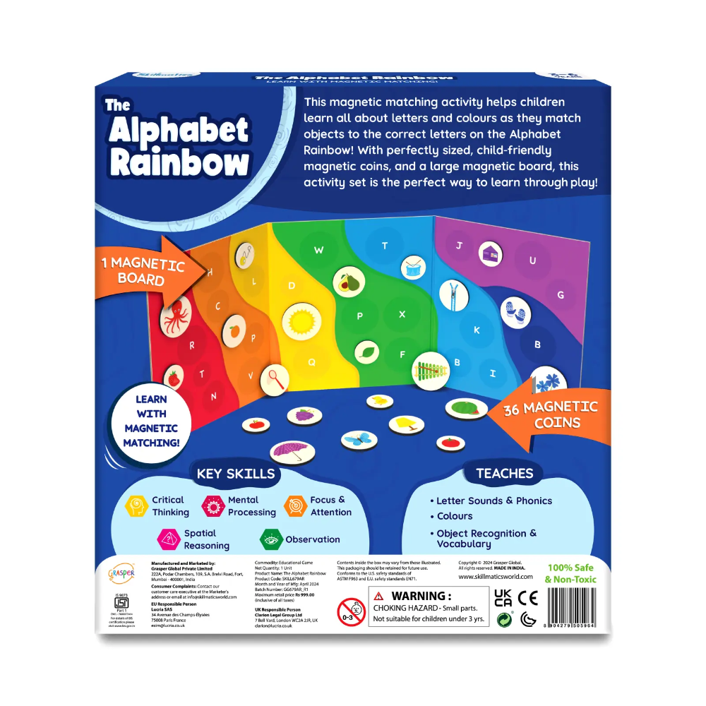 Skillmatics Magnetic Matching Activity - The Alphabet Rainbow