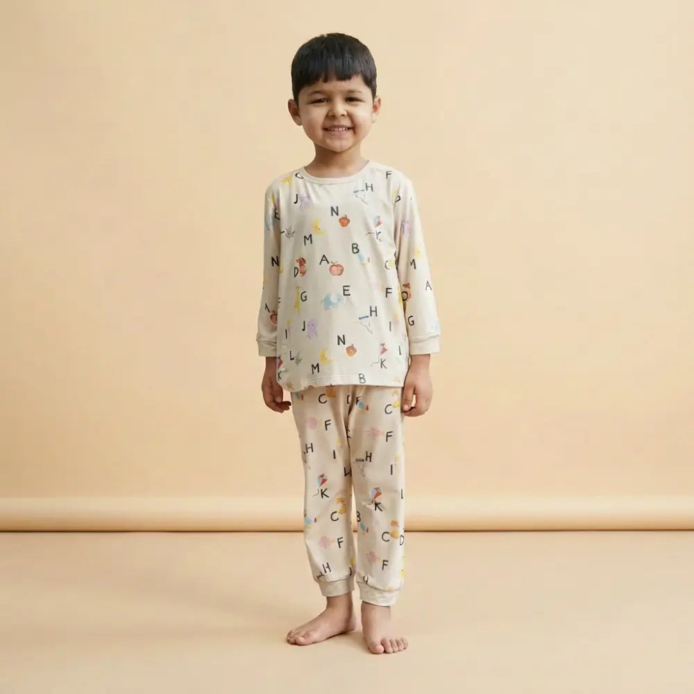 Bubz Bamboo Unisex Cord Set - Alphabet Adventures