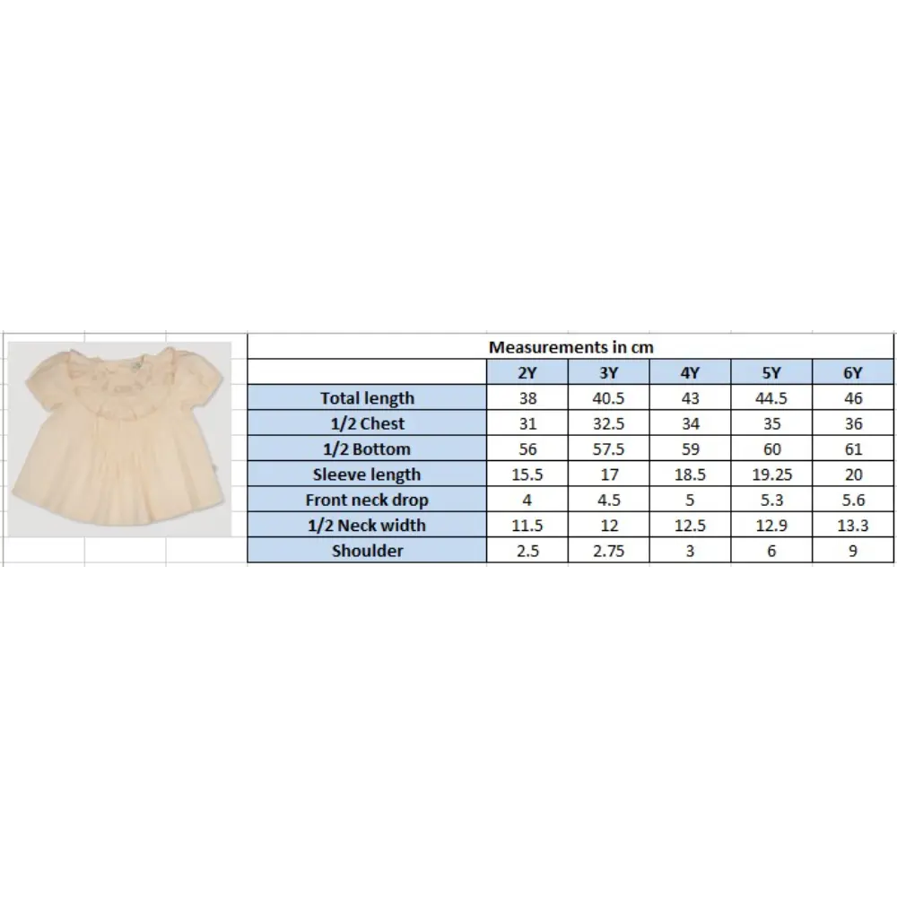 Early Sunday Amelia Blouse - Nude - 05Y