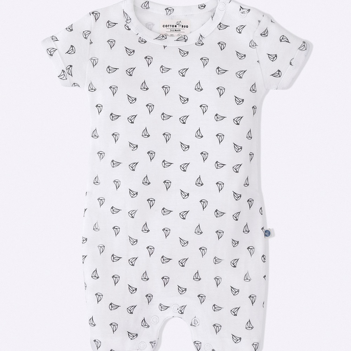 Cotton Bug Romper Suit - Anchor