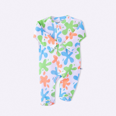 Cotton Bug Pyjama Romper - Art Splash