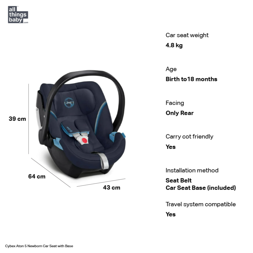 Aton 5 Newborn Car Seat with Base AllThingsBaby