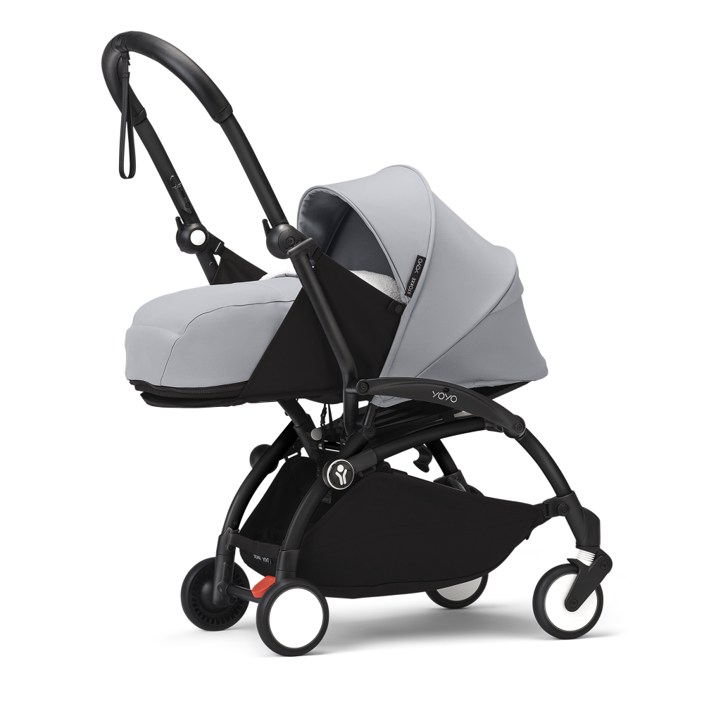 YOYO³ Stroller Black frame with 0+ newborn pack