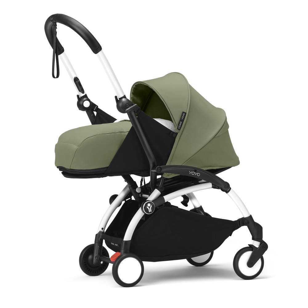 YOYO³ Stroller White frame with 0+ newborn pack