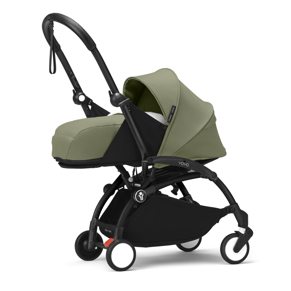 YOYO³ Stroller Black frame with 0+ newborn pack