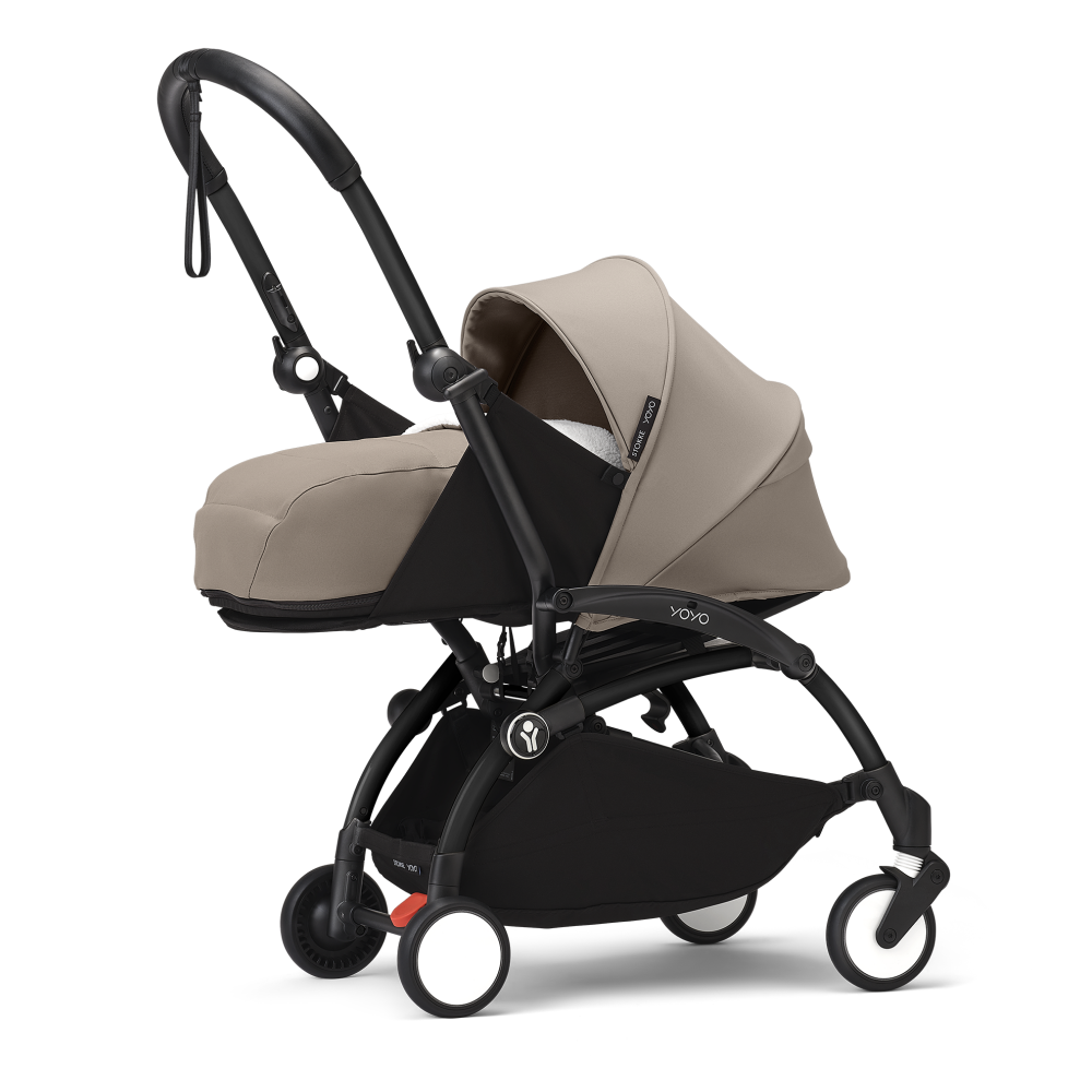 YOYO³ Stroller Black frame with 0+ newborn pack