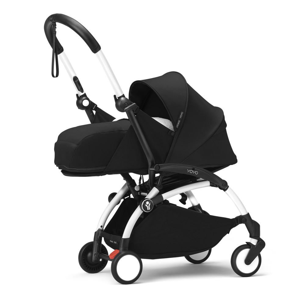 YOYO³ Stroller White frame with 0+ newborn pack