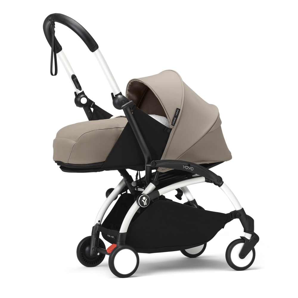 YOYO³ Stroller White frame with 0+ newborn pack