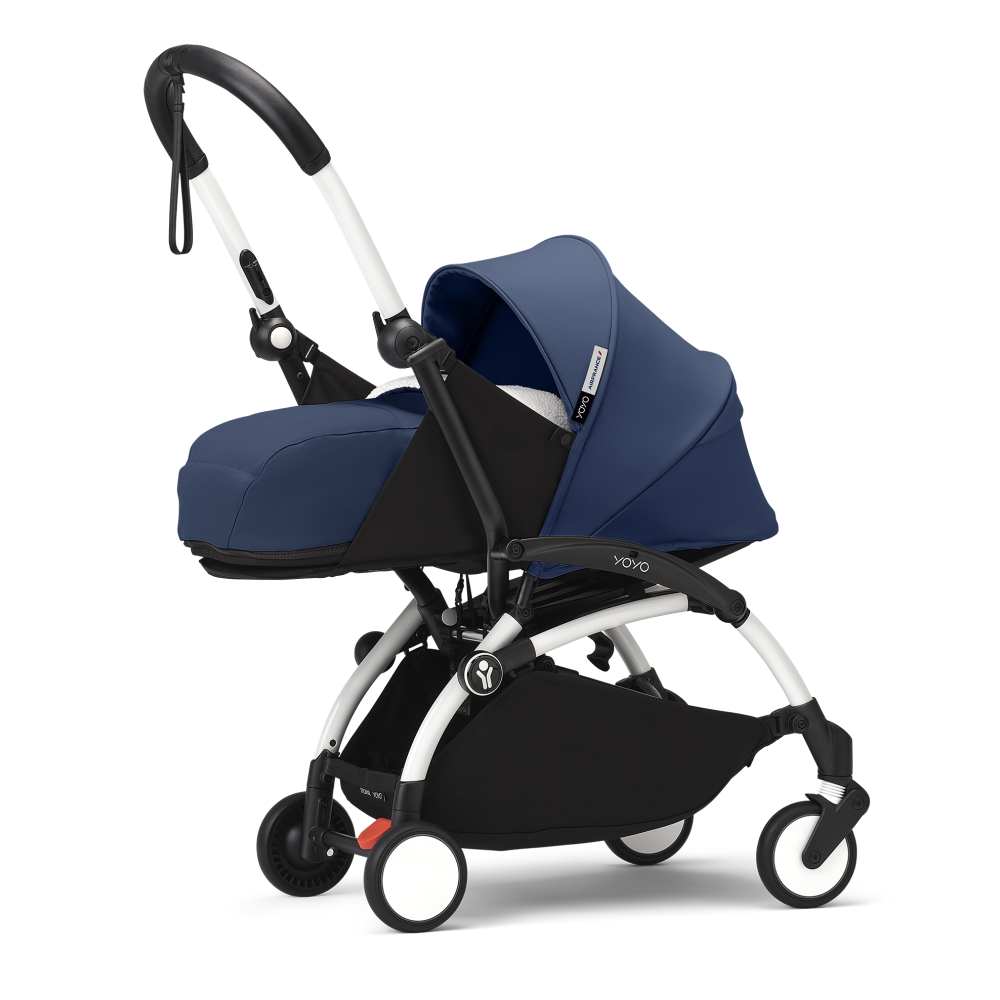 YOYO³ Stroller White frame with 0+ newborn pack