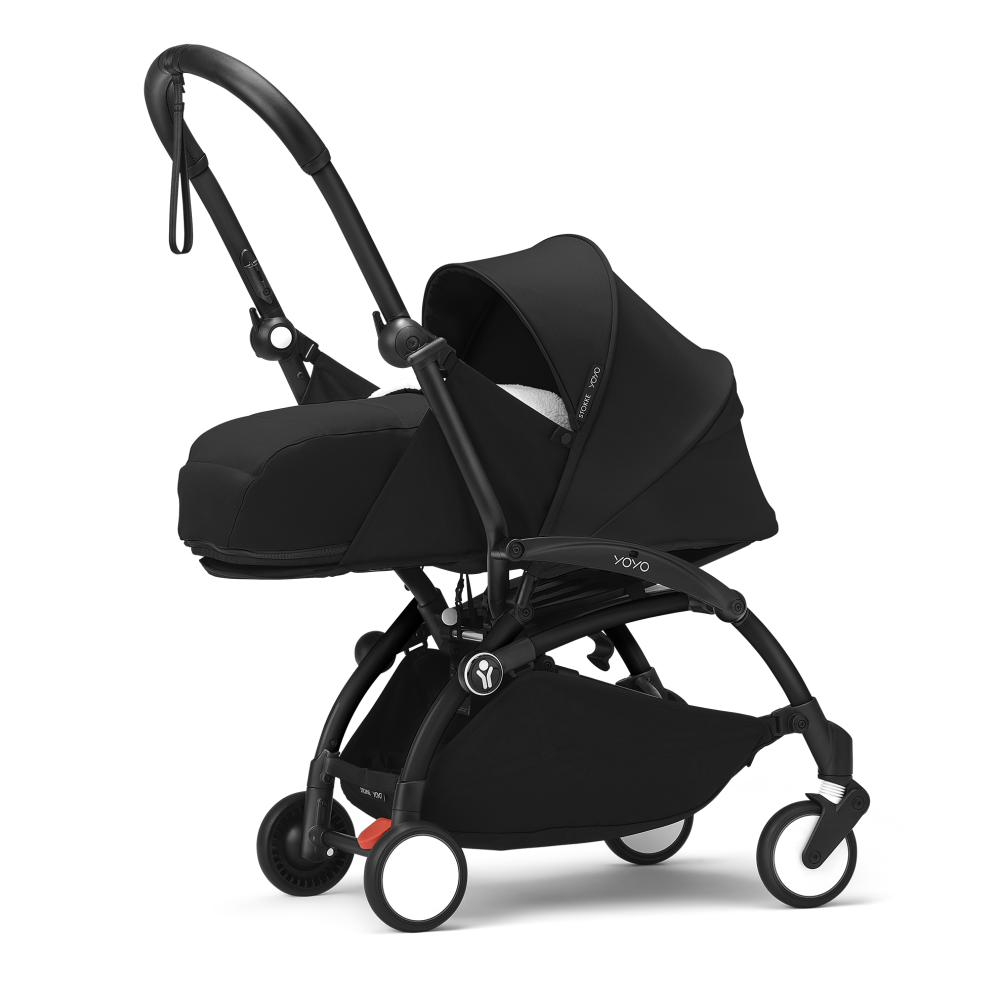 YOYO³ Stroller Black frame with 0+ newborn pack