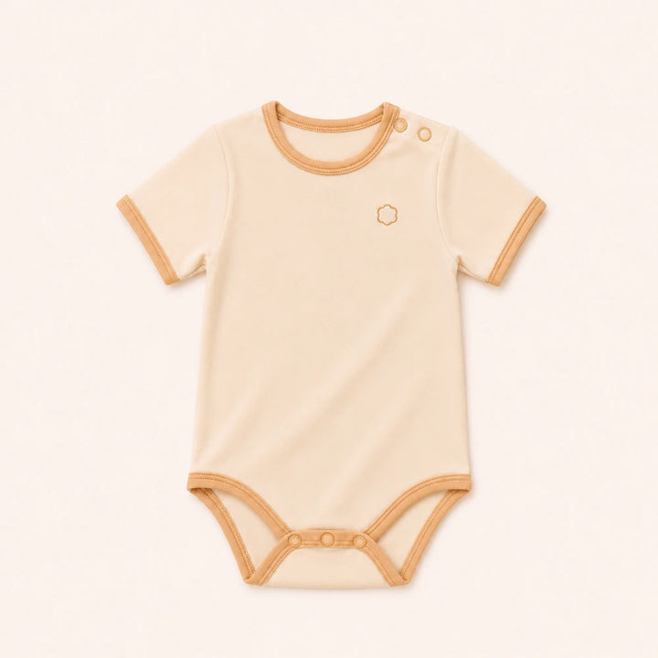 Faura Unisex Banana Cotton First Day Onesie - Ivory