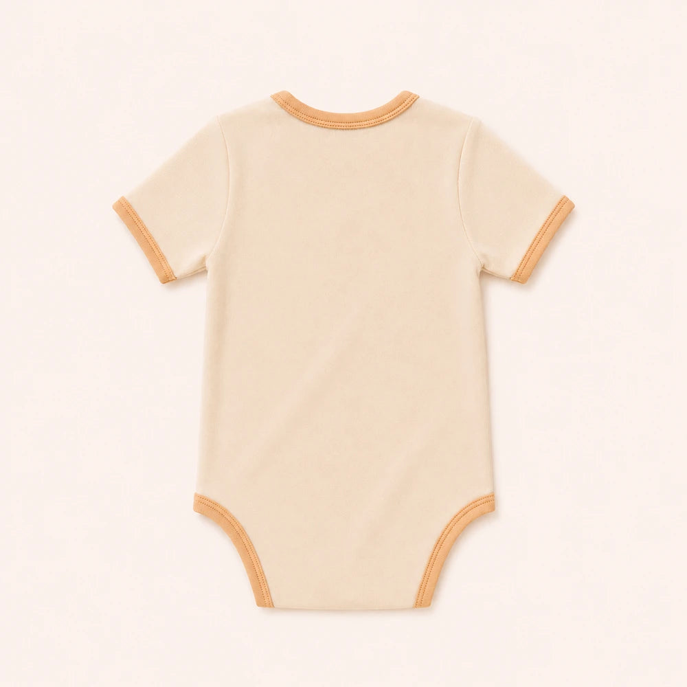 Faura Unisex Banana Cotton First Day Onesie - Ivory