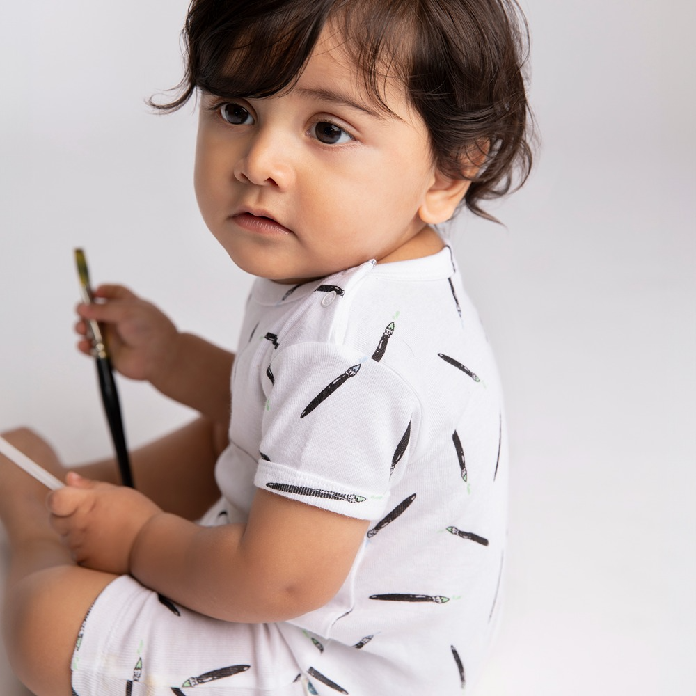 Cotton Bug Romper Suit - Art Splash
