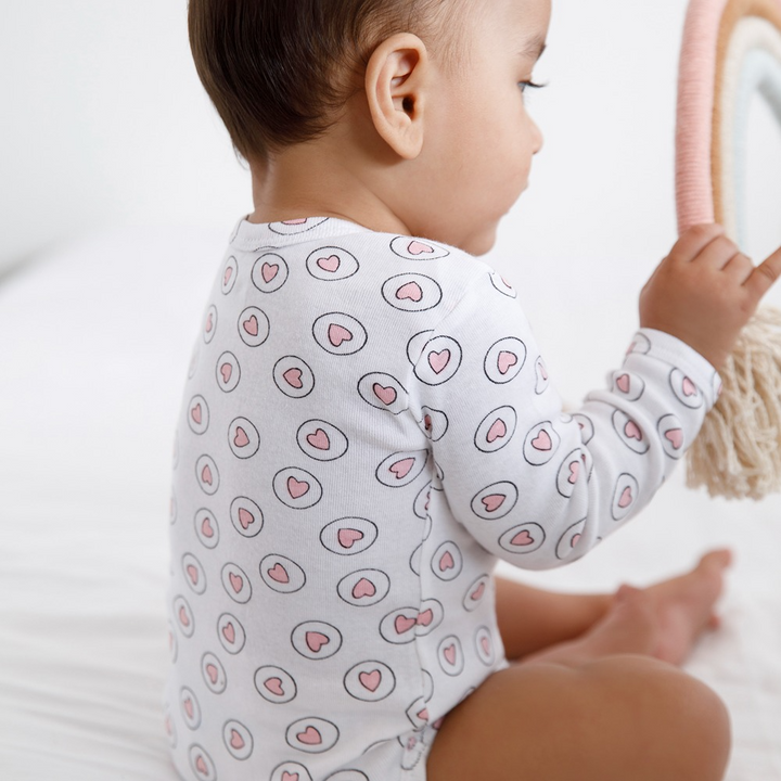Cotton Bug Full Sleeves Romper - Set of 3 - Hearts