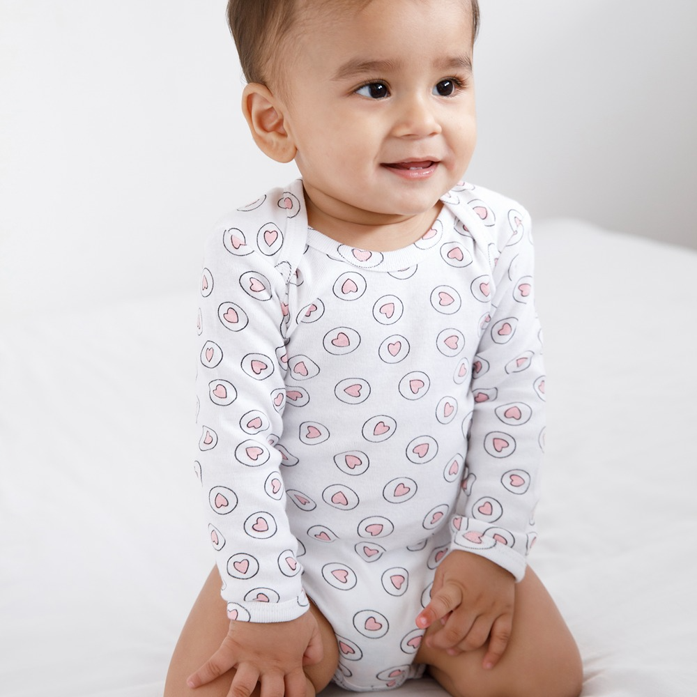 Cotton Bug Full Sleeves Romper - Set of 3 - Hearts