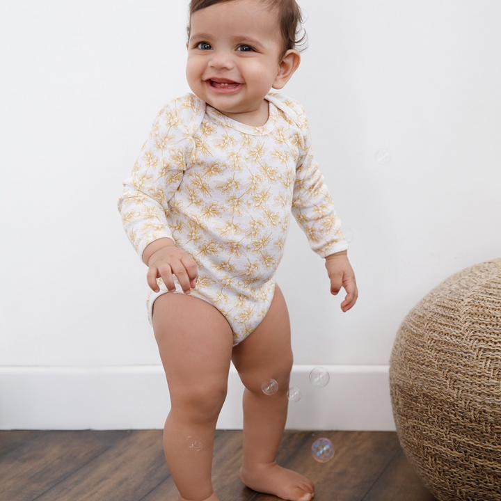 Cotton Bug Full Sleeves Romper - Set of 3 - Olive