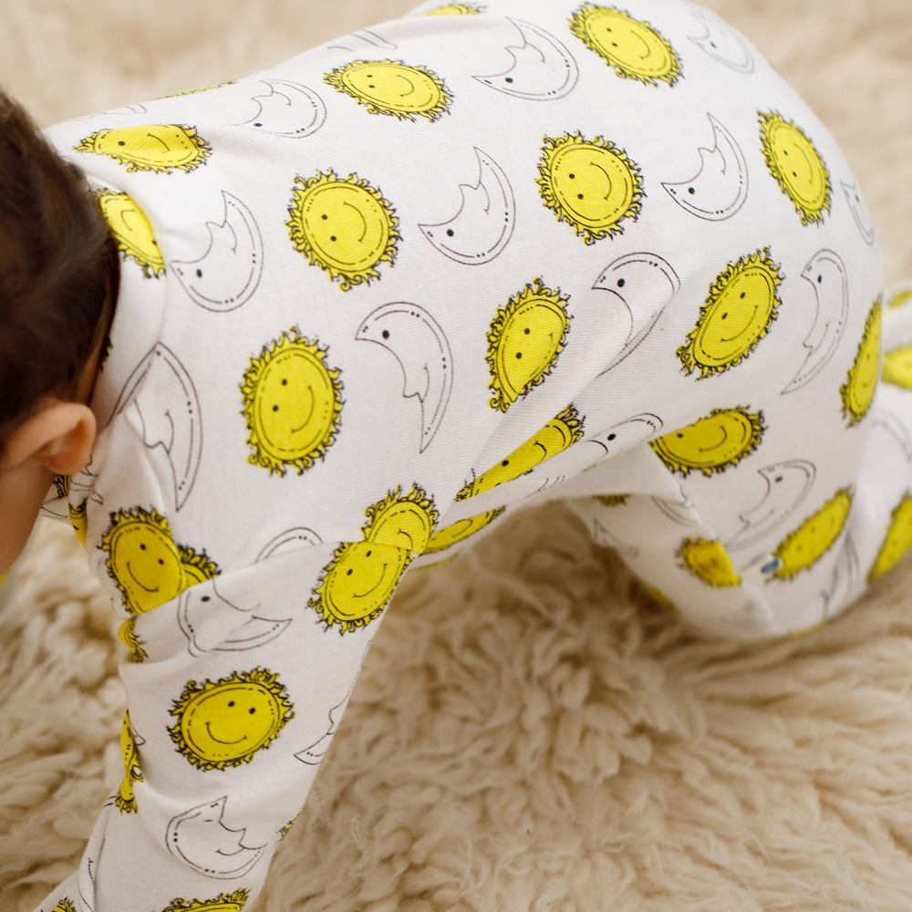 Cotton Bug Pyjama Romper - Sun Moon