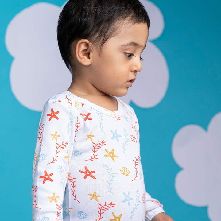 Cotton Bug Full Sleeves Romper Set of 3 - Sea World