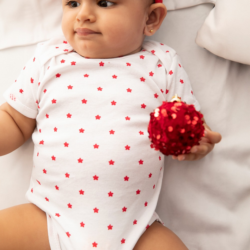 Cotton Bug Half Sleeves Romper Set of 3 - Stars