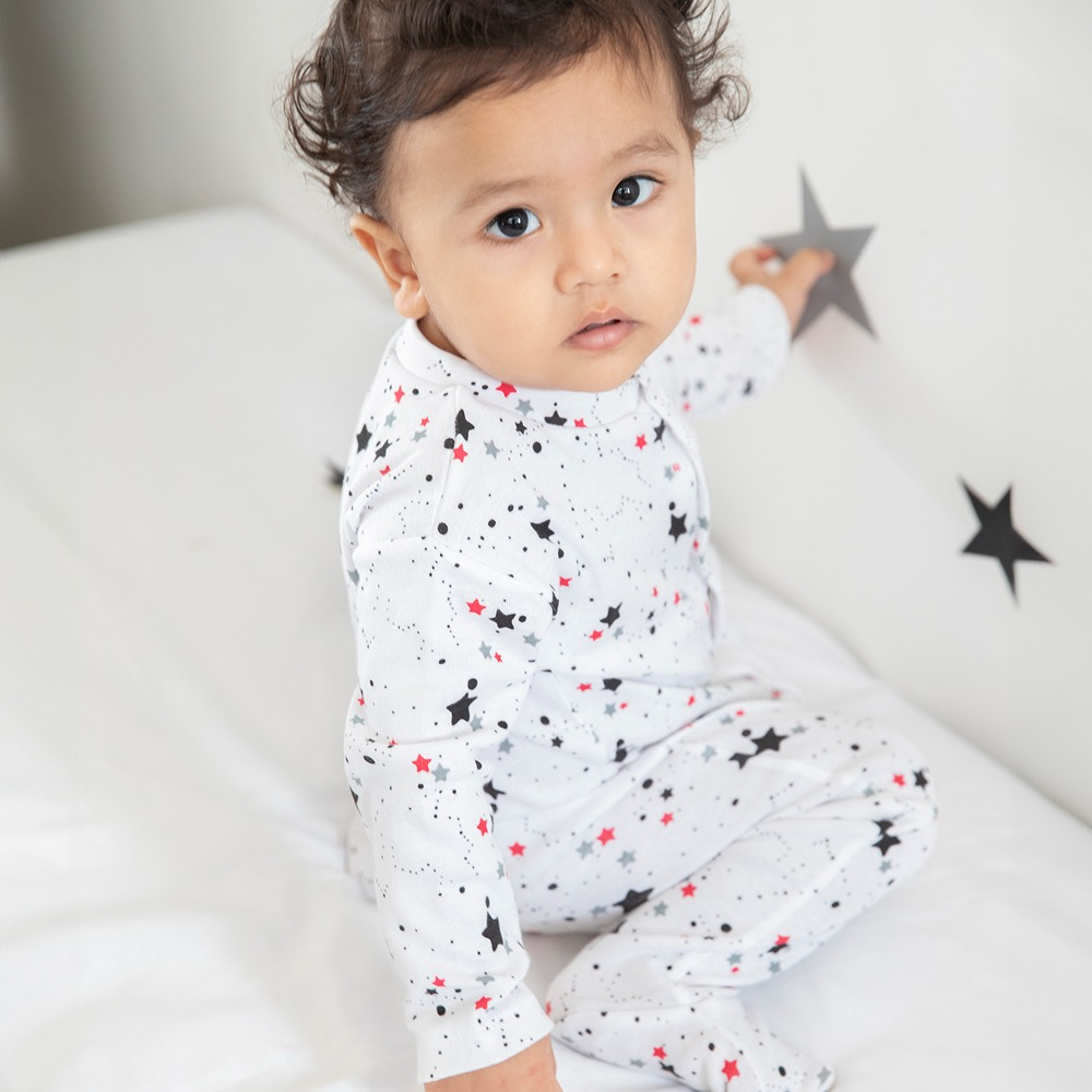 Cotton Bug Pyjama Romper - Stars