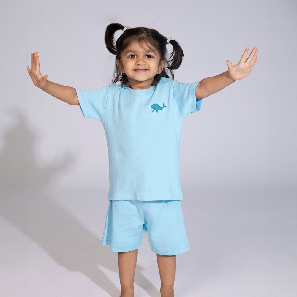 Cotton Bug Co-ord Set - Whale