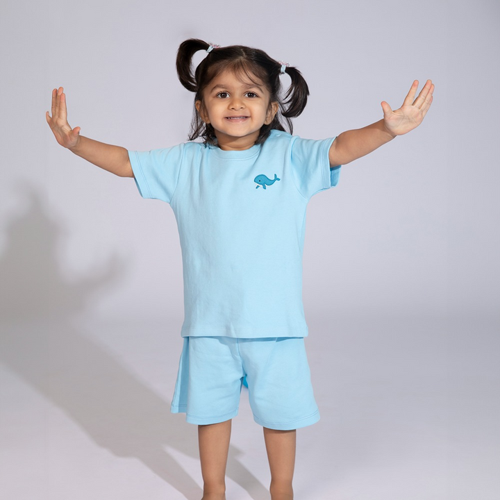 Cotton Bug Co-ord Set - Whale