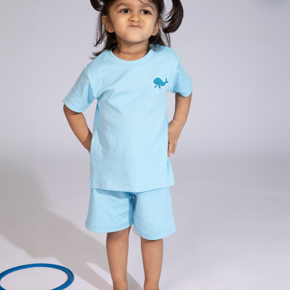 Cotton Bug Co-ord Set - Whale