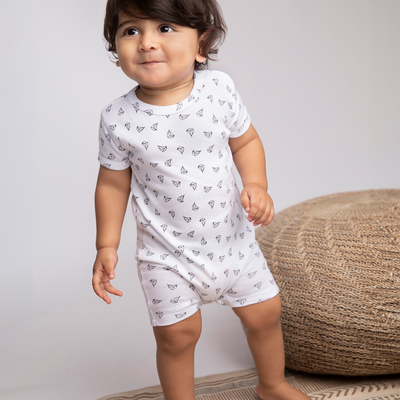 Cotton Bug Romper Suit - Anchor