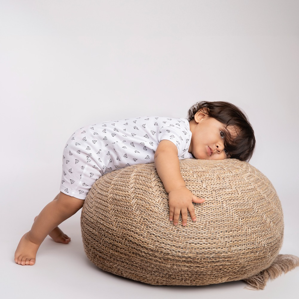 Cotton Bug Romper Suit - Anchor