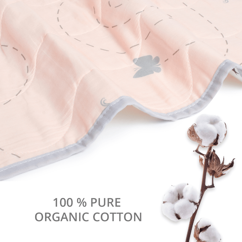 The White Cradle Organic Cotton Softest Baby Dohar/Blanket/Quilt for Crib/Cot/Bed