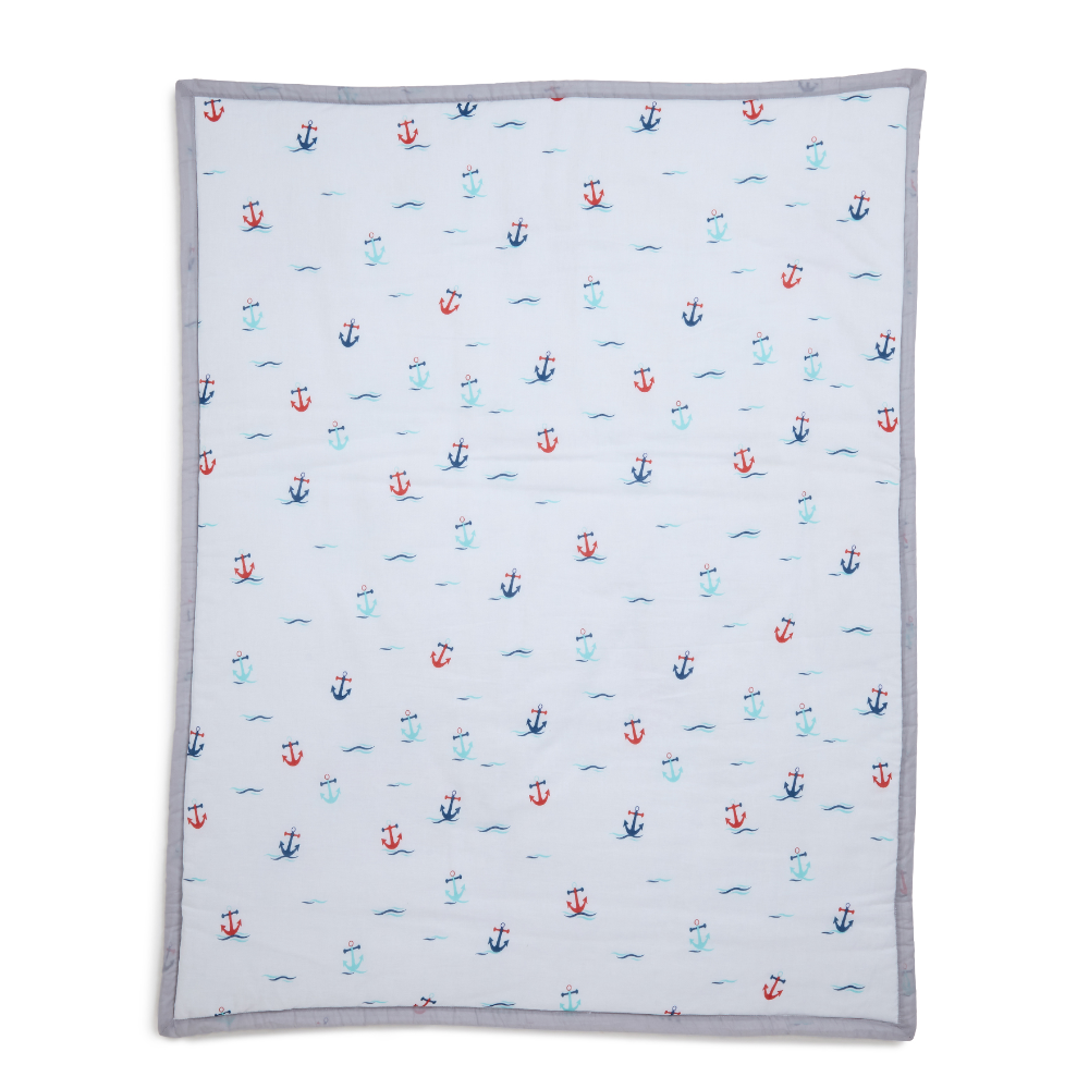 The White Cradle Organic Cotton Baby Quilt/Blanket for Crib/Cot