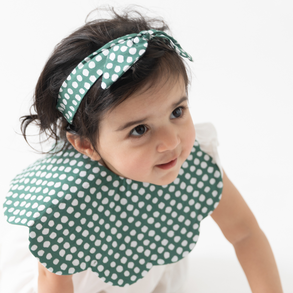 Rattle & Co. Bib + Bow Set - Eat Your Greens