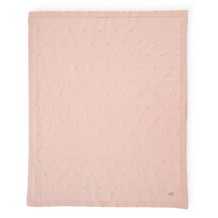 Pluchi Bubble Knit Pink Pearl color Cotton Knitted Ac Blanket for Baby / Infant / New Born For Use In All Seasons