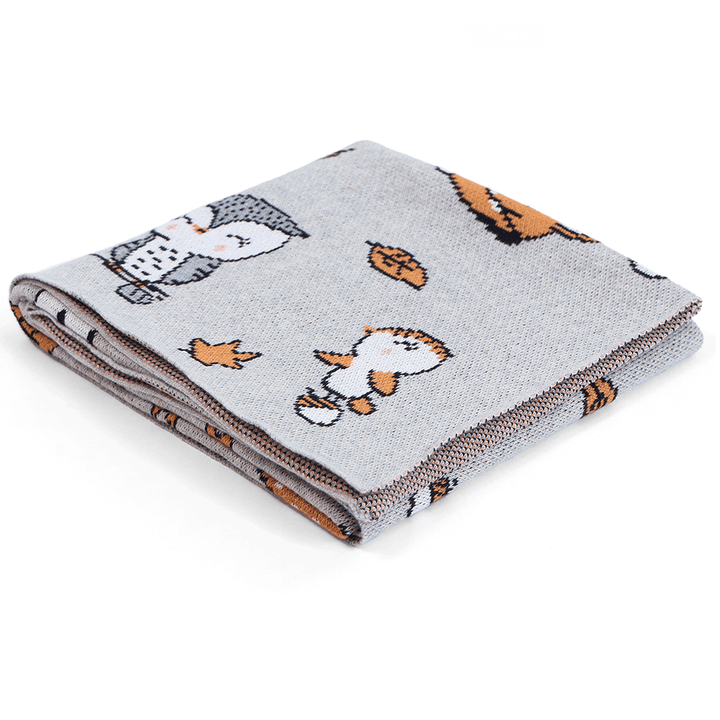 Pluchi Forest Love Cotton Knitted Baby Blanket – All Seasons