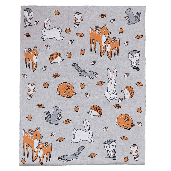Pluchi Forest Love Cotton Knitted Baby Blanket – All Seasons