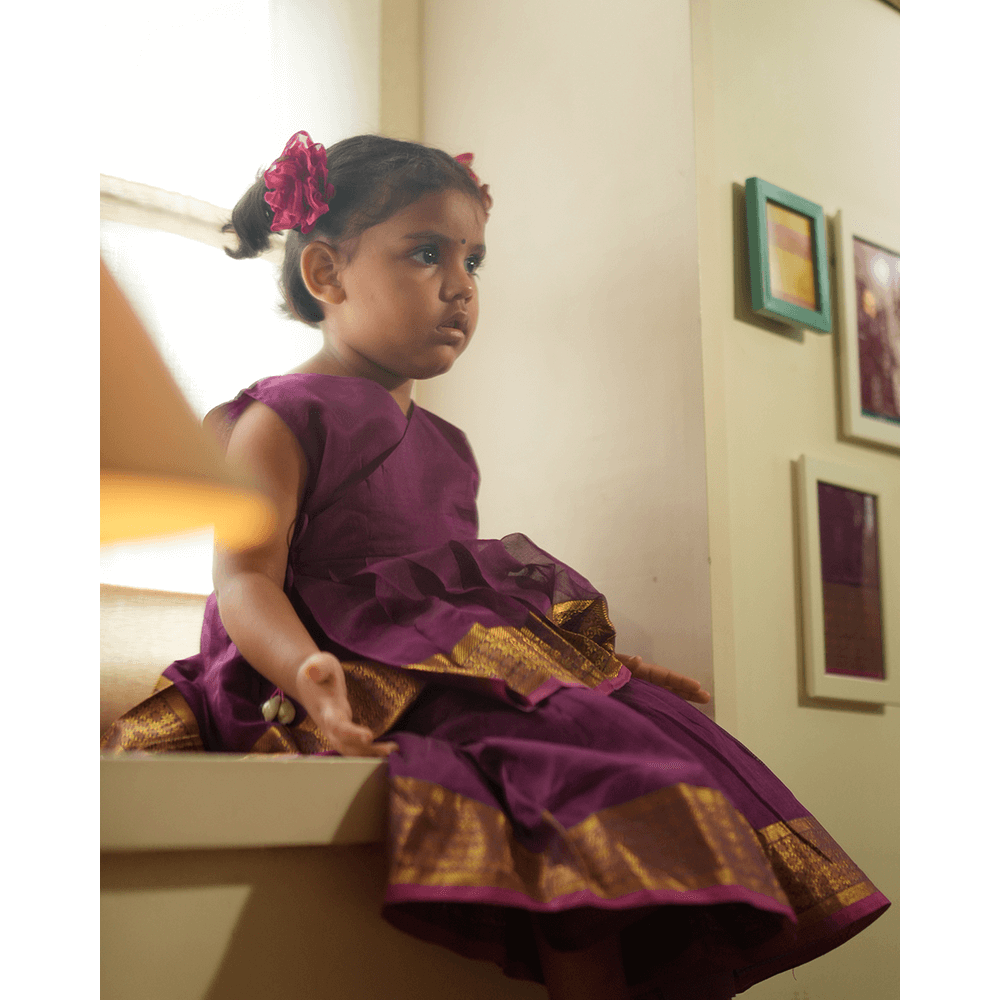 Love The World Today Anagha Sharara Coord Set - Purple