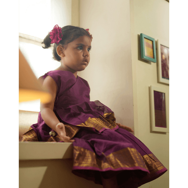 Love The World Today Anagha Sharara Coord Set - Purple