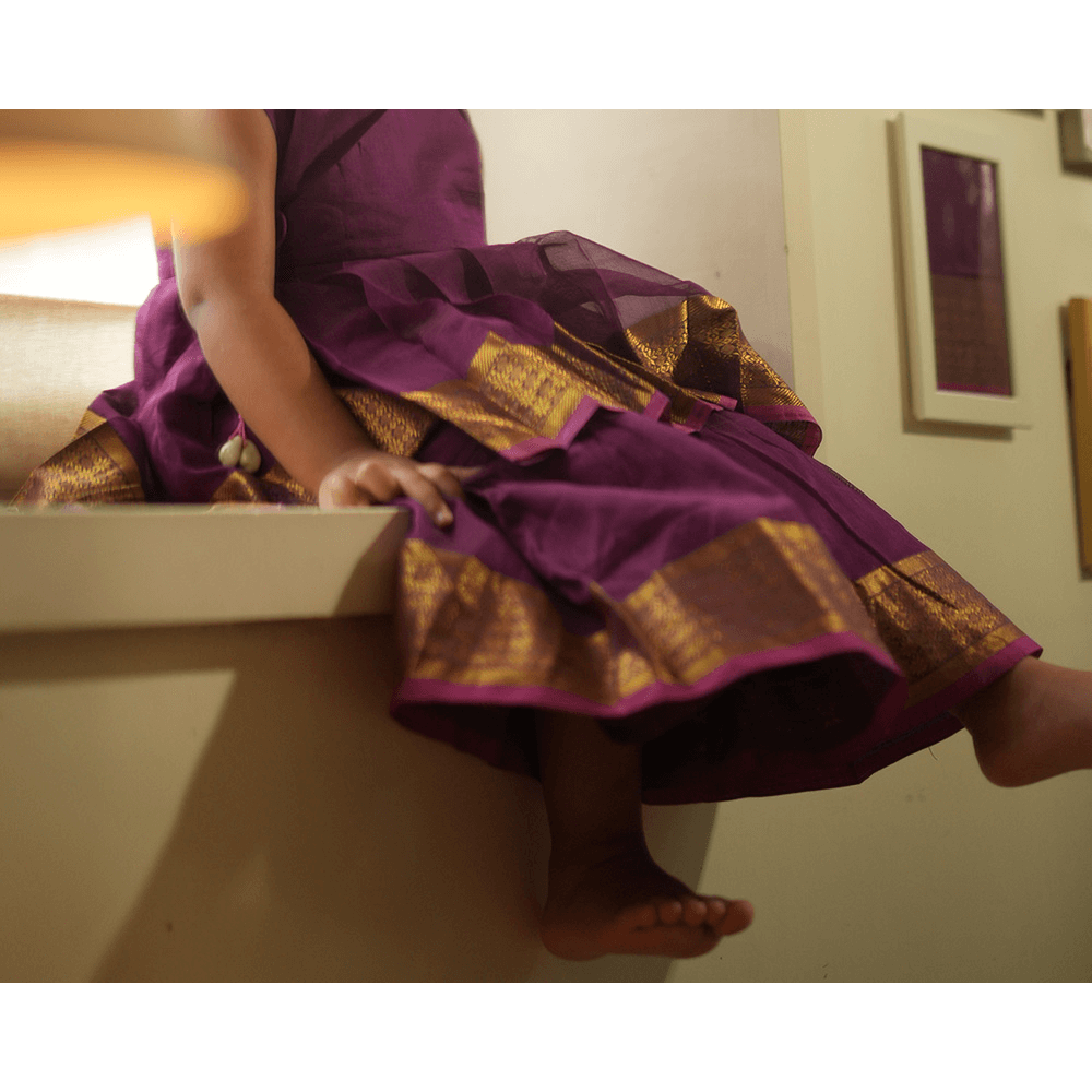 Love The World Today Anagha Sharara Coord Set - Purple