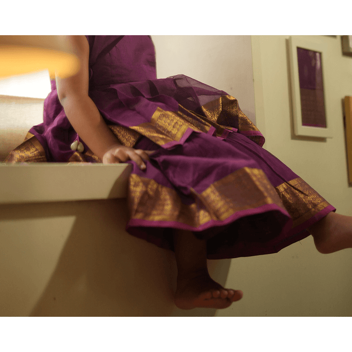 Love The World Today Anagha Sharara Coord Set - Purple