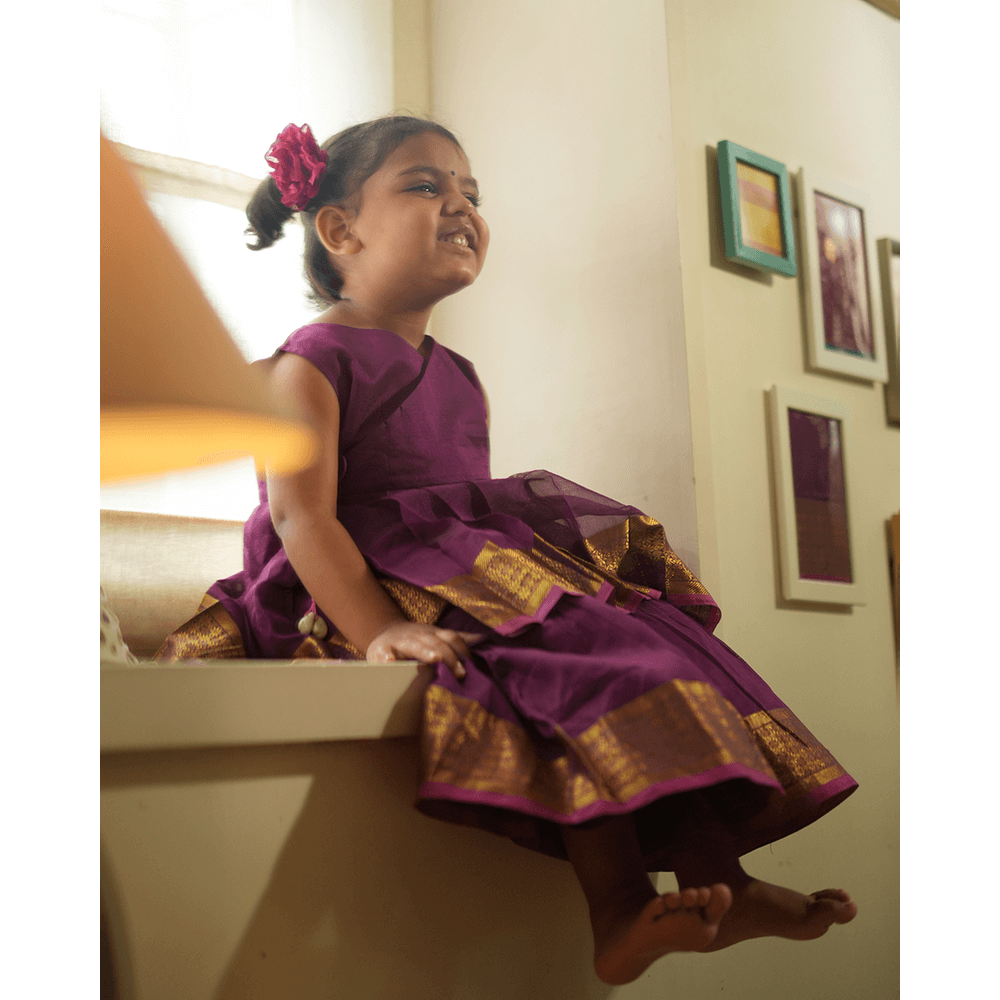 Love The World Today Anagha Sharara Coord Set - Purple