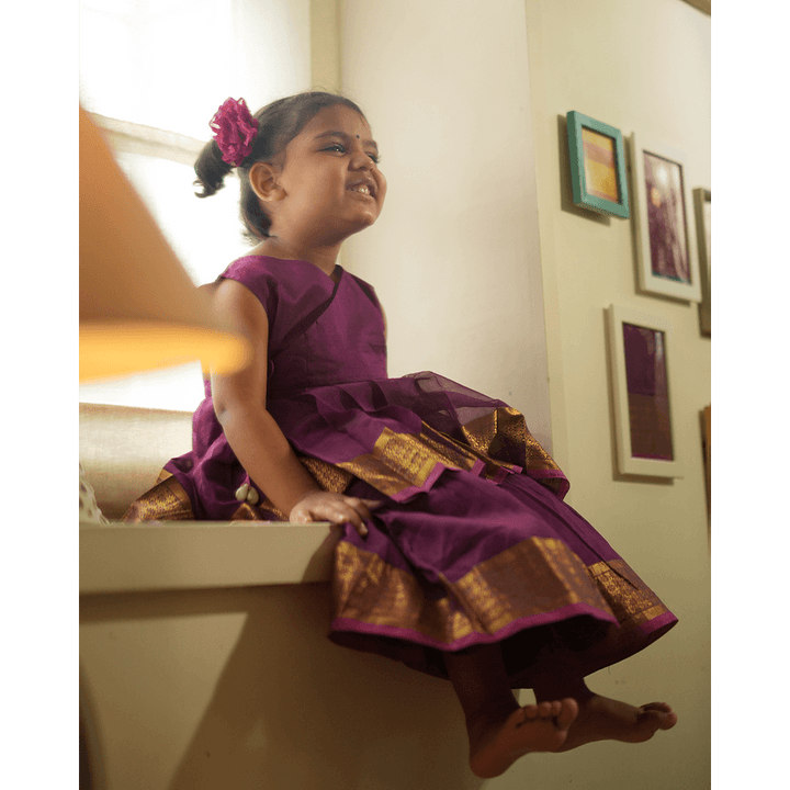 Love The World Today Anagha Sharara Coord Set - Purple