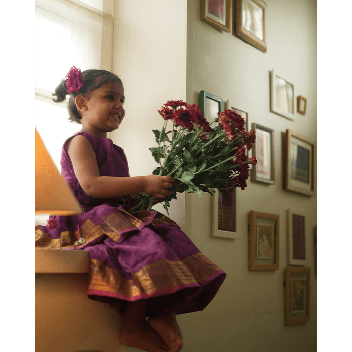 Love The World Today Anagha Sharara Coord Set - Purple