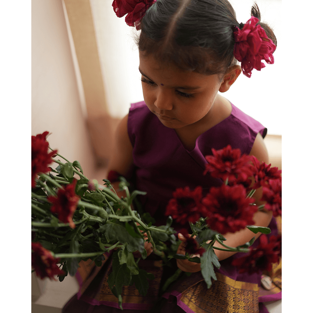 Love The World Today Anagha Sharara Coord Set - Purple