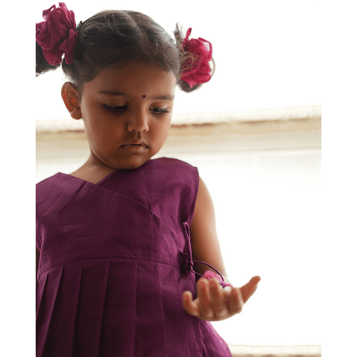 Love The World Today Anagha Sharara Coord Set - Purple